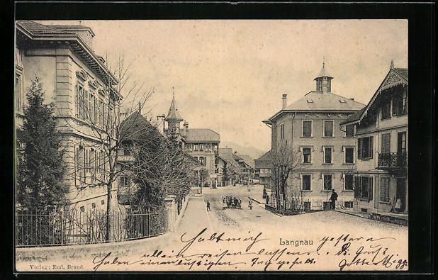Ansichtskarten: Langnau im Emmental, Strassenpartie mit  – Gebraucht aus Berlin von bartko-reher