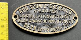 Antik Firmenschild Rud. Schmid-Ebersold Bern Lorrainestr.21