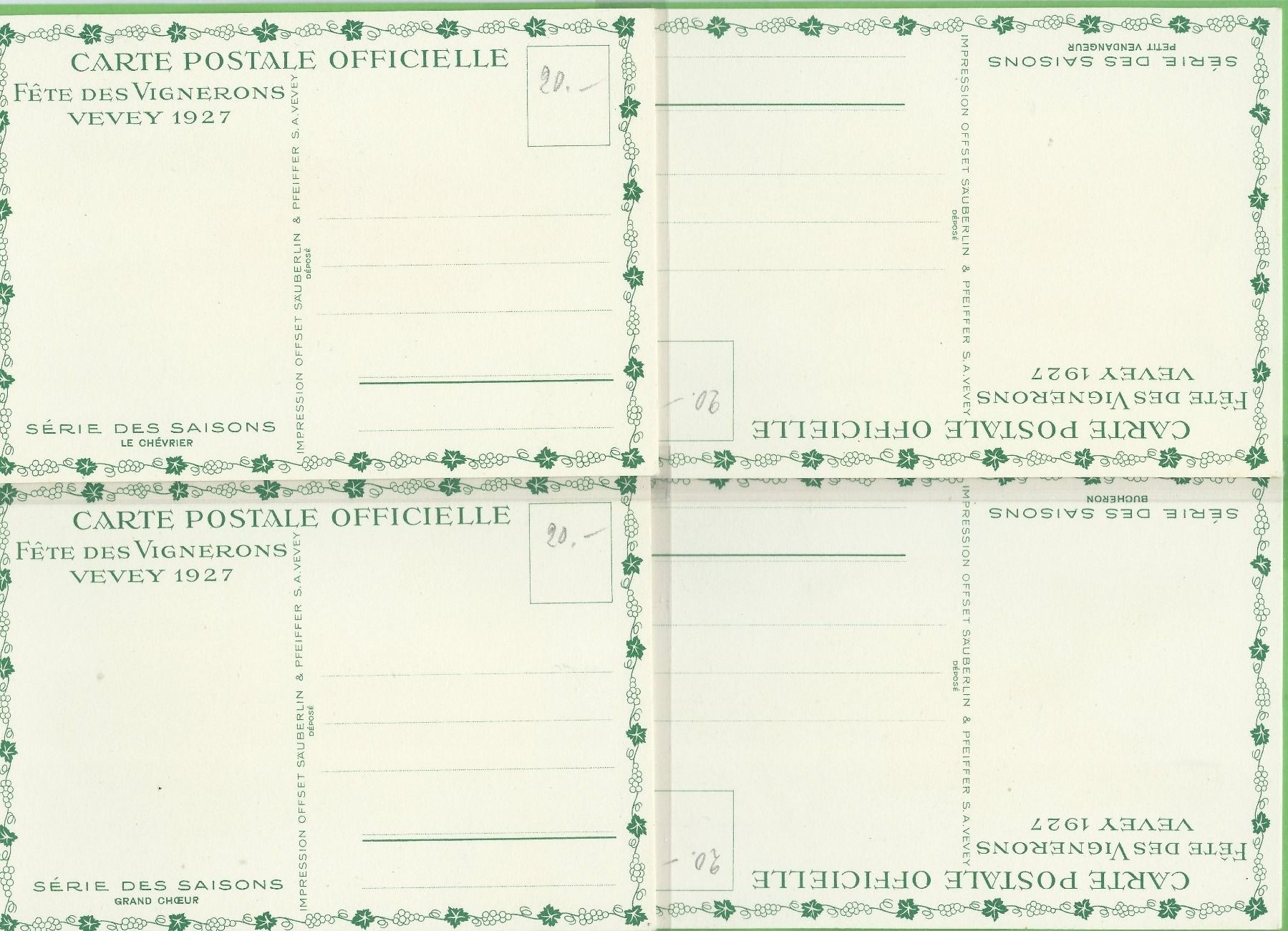 Ansichtskarten: Féte des Vignerons Vevey 1927, 24 Ansichtskarten – Neu (gemäss Beschreibung) aus Zürich von t24_de 3