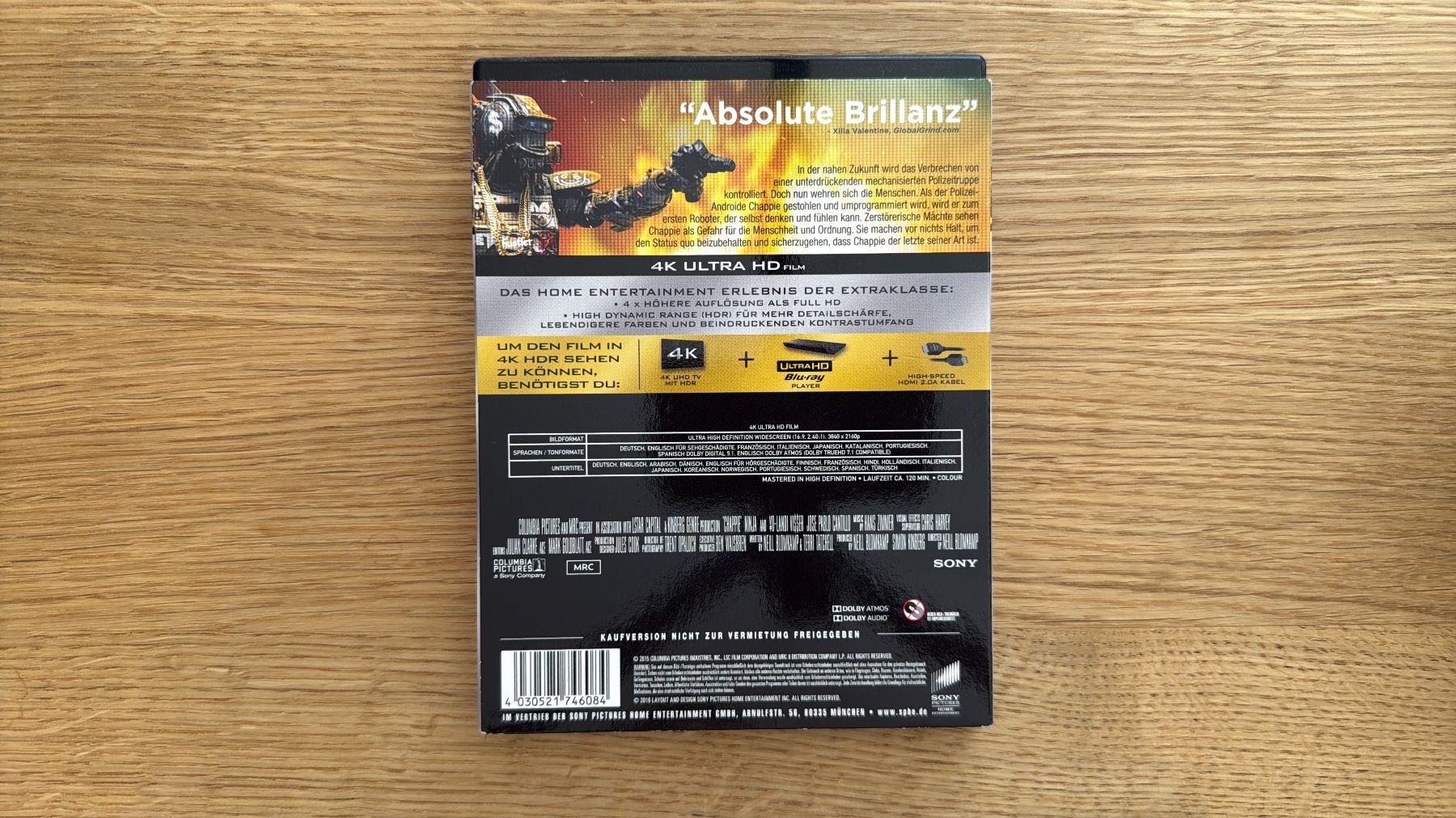 Tutti i DVDs: Chappie - 4K UHD Blu-Ray – Usato da Wallisellen venduto da Art_Vendorlay 1