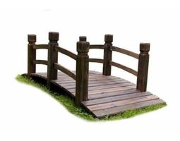Dilego Holzbrücke mit Geländer braun