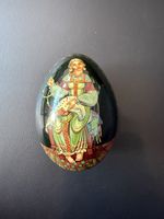 Superbe Œuf Décoratif Russe Laqué Peint à la main Moscou 92