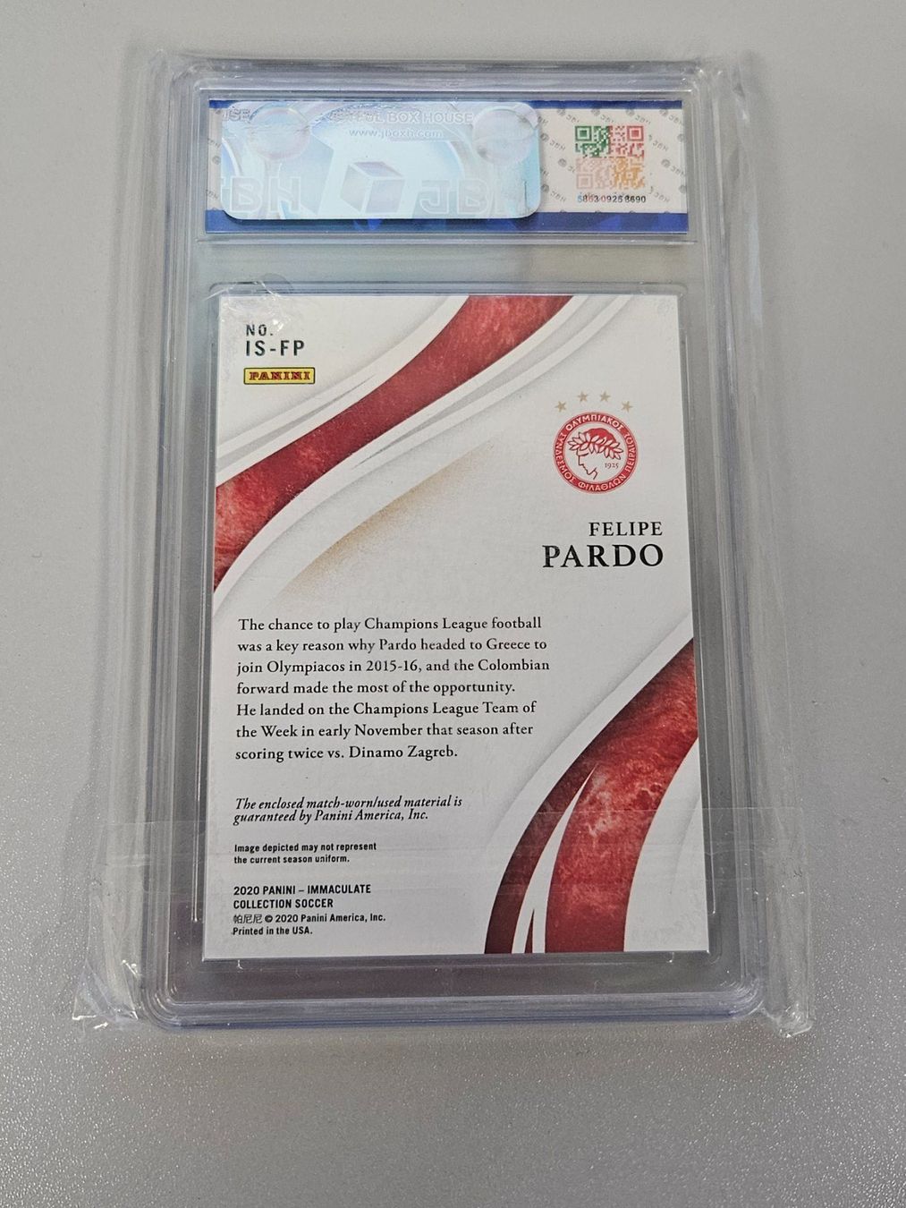 Topps Sammelbilder & Trading cards: 2020 Panini Immaculate Coll/99 F.PARDO Olympiakos Piräus – Gebraucht aus Arth von Web_air1 1