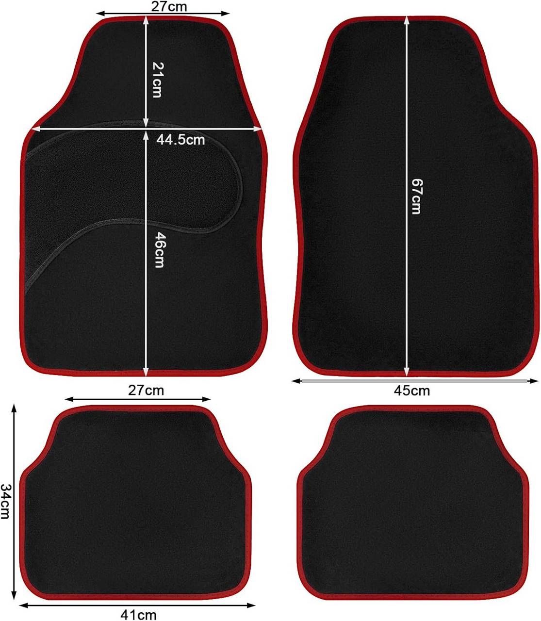 Tappeti & Tappetini: Autofussmatten Set mit 4 Matten Allwetterfussmatte universal – Nuovo e nell'imballaggio originale da Strengelbach venduto da retourenjaeger 1