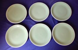 6 Essteller Rössler grün - 23,5 cm, sehr gut
