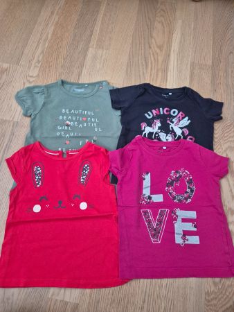 4 T-Shirts Gr. 86 Mädchen Sommer Top Zustand! Günstig!