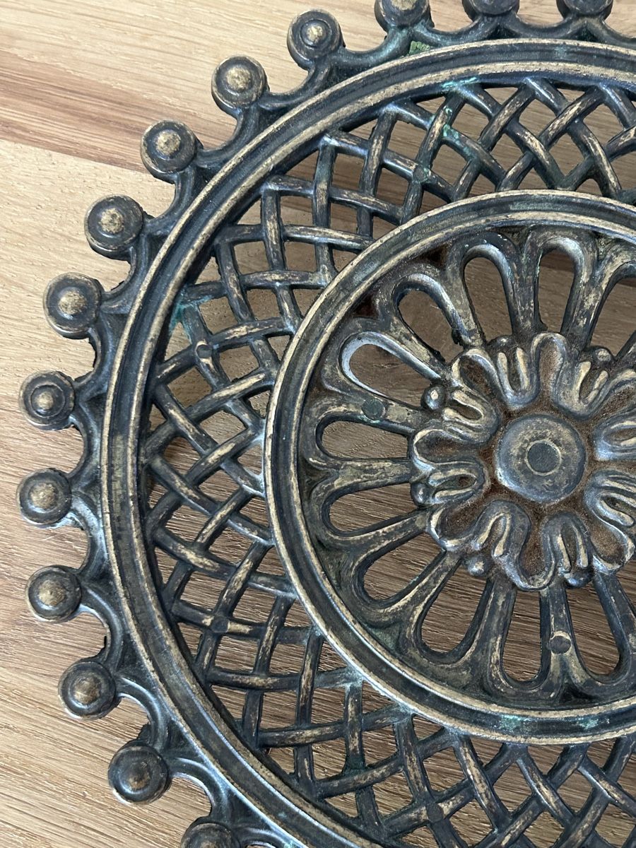Sottobicchieri: Massiver Messing Untersetzer 19 cm Vintage – Usato da Wettingen venduto da Mmccl 1