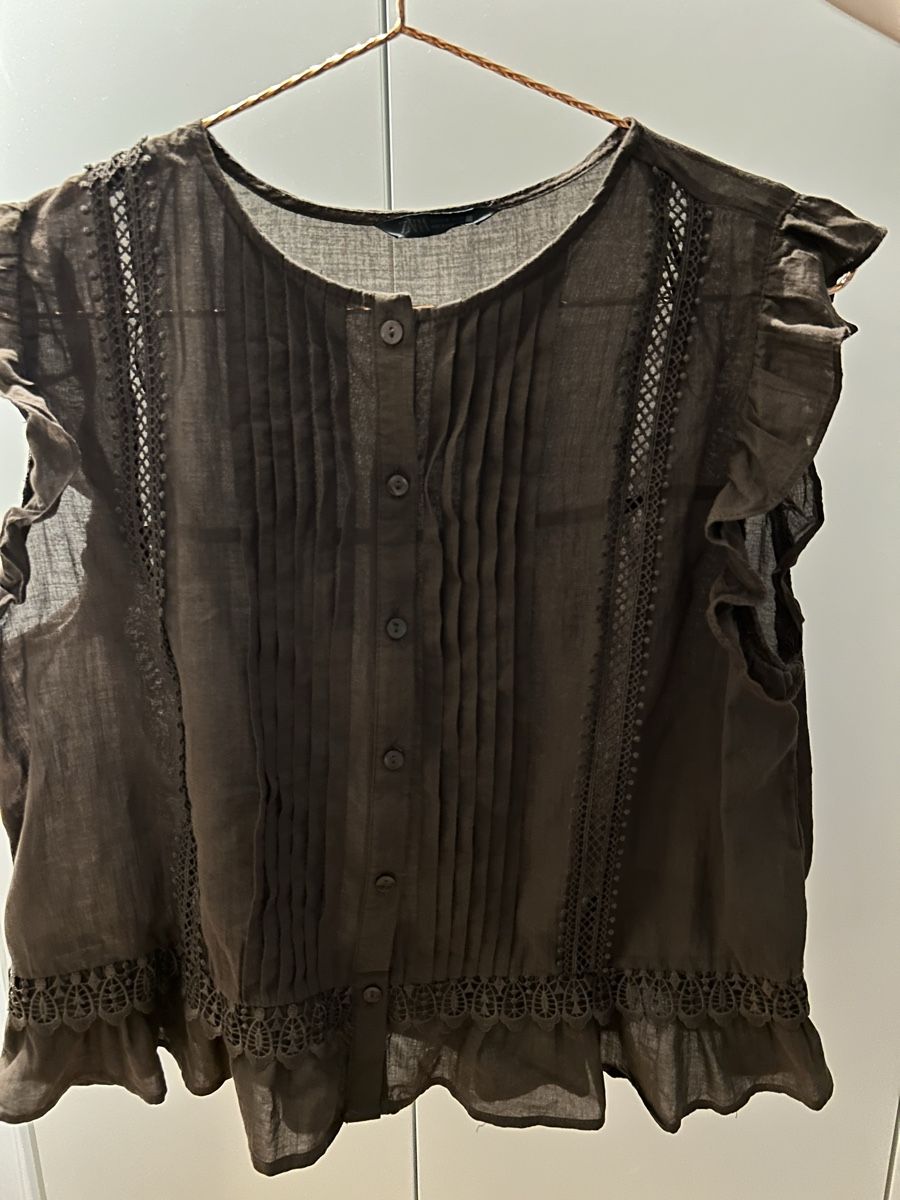 Zara Camicette: Braune Bluse von Zara – Nuovo (secondo la descrizione) da Basel venduto da ala_7nd2