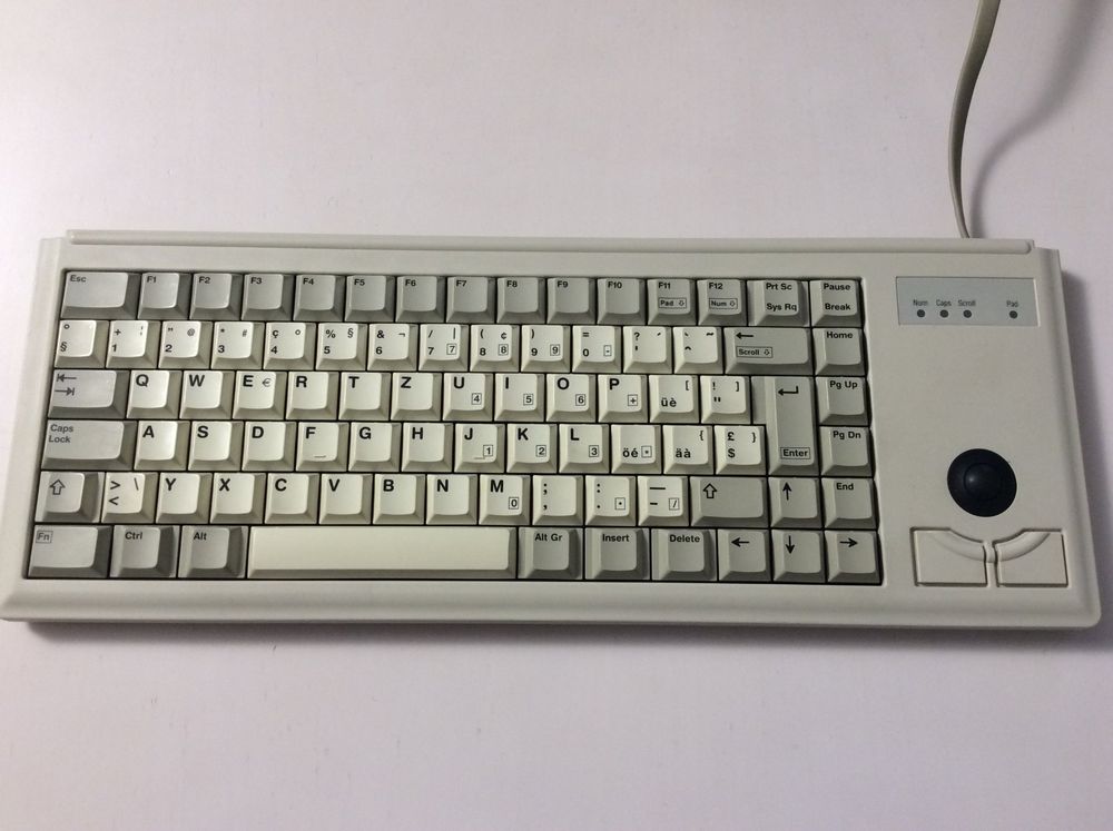 Cherry XS Trackball Keyboard G84-5400 Teclado USB con Trackball Gris