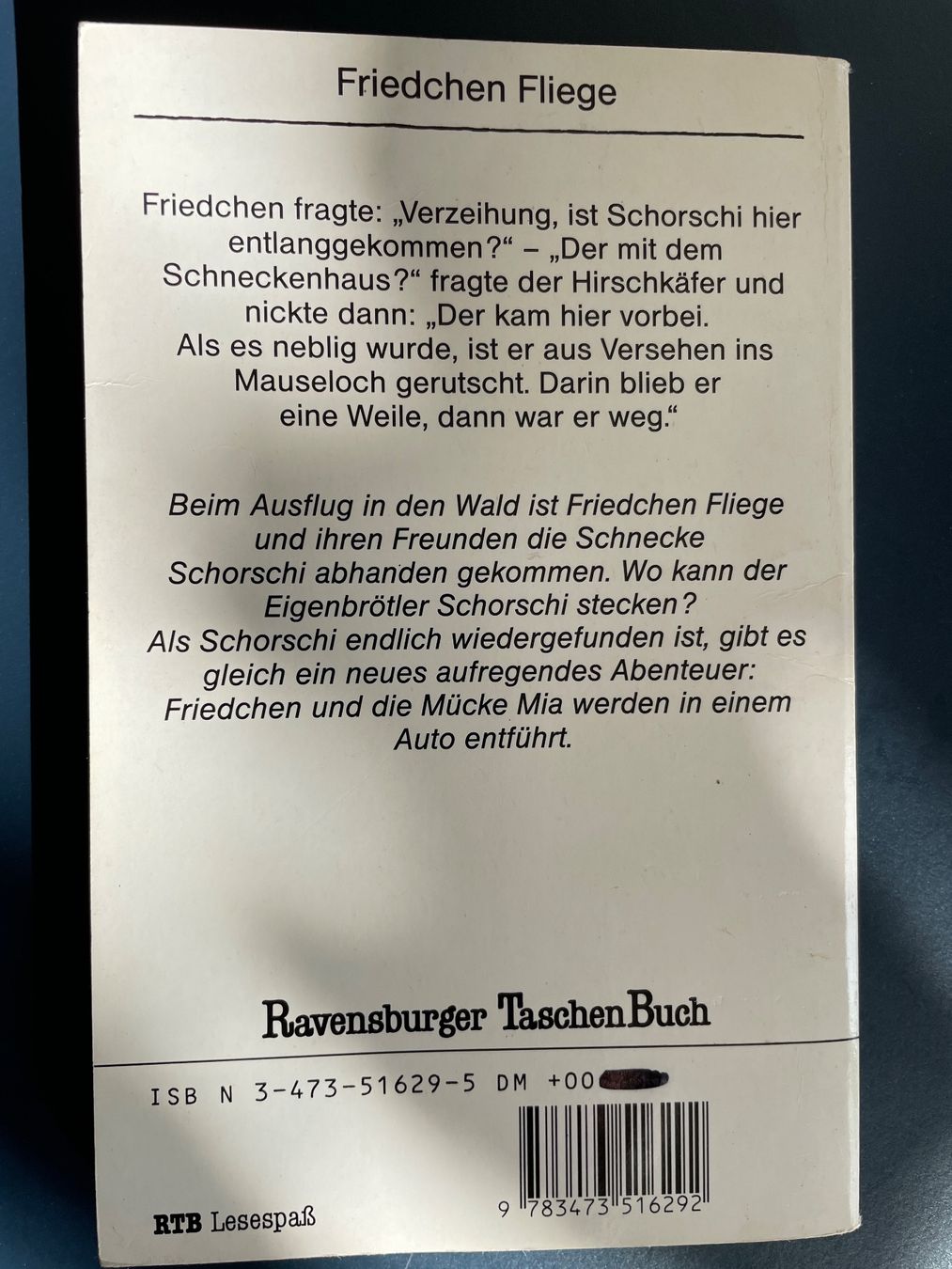 Bücher: Buch Friedchen Fliege von Margrit Rettich von Ravensburger – Gebraucht aus Winterthur von calbecht 1
