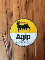 Schönes Agip Motor Oil Schild / neu