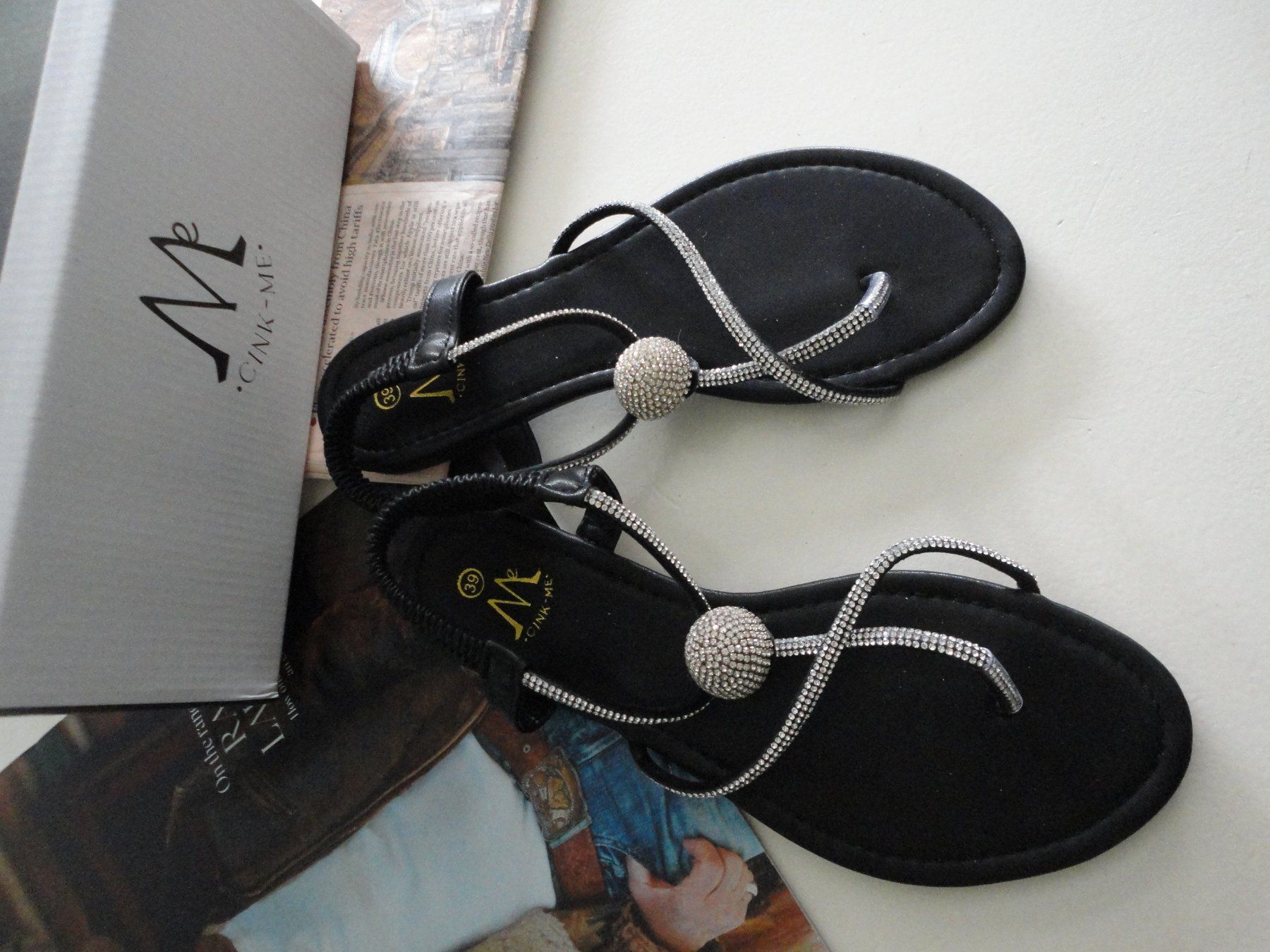 Scarpe da donna: Schwarze Sandalen mit Strass-Steinen - Grösse 39 – Nuovo (secondo la descrizione) da Bonstetten venduto da nat_tv99 2