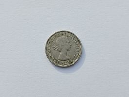 Six Pence 1953 Regina Elizabeth II Dei Gratia Britt Omn