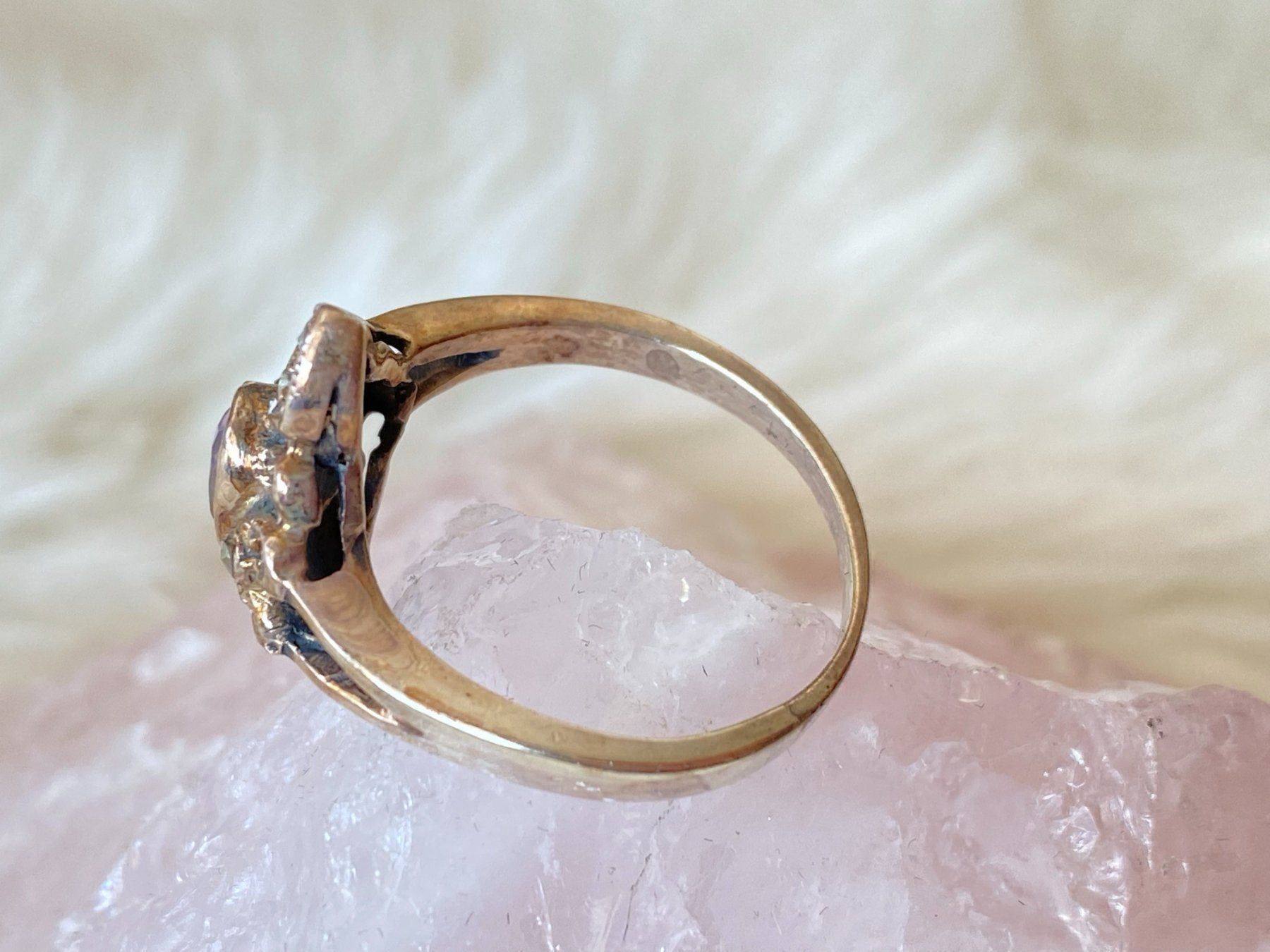 Anelli: Ring Silber 925 mit lila Stein – Usato da Istighofen venduto da Ringparadies 1