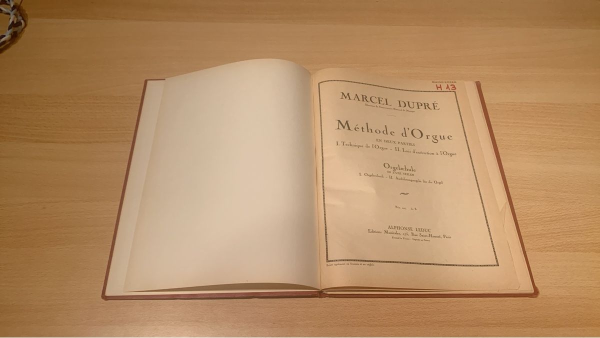 Libri: Musiknoten Methode d'Orgue Marcel Dupre gebraucht – Usato da Laufen venduto da Nivo33