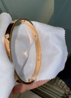 Cartier LOVE Bracelet Gr. 19 Rosegold 4 Diamanten NP 11400.-