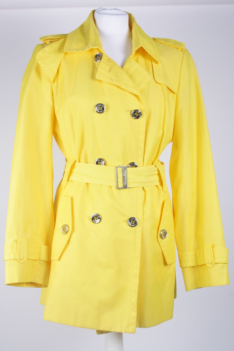Calvin Klein Mäntel: CALVIN KLEIN Trenchcoat gelb, Gr. L – Gebraucht aus Zollikofen von Restwert_Zollikofen