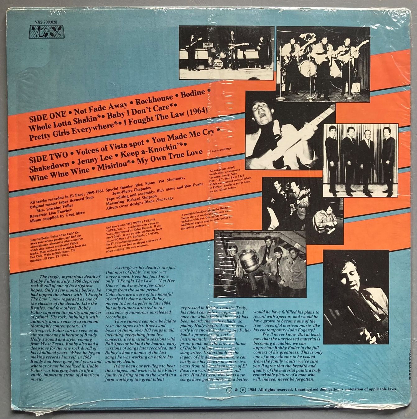 Dischi in vinile: BOBBY FULLER - THE BOBBY FULLER TAPES VOLUME TWO – Usato da Poliez-Pittet venduto da Newtown-Records 1
