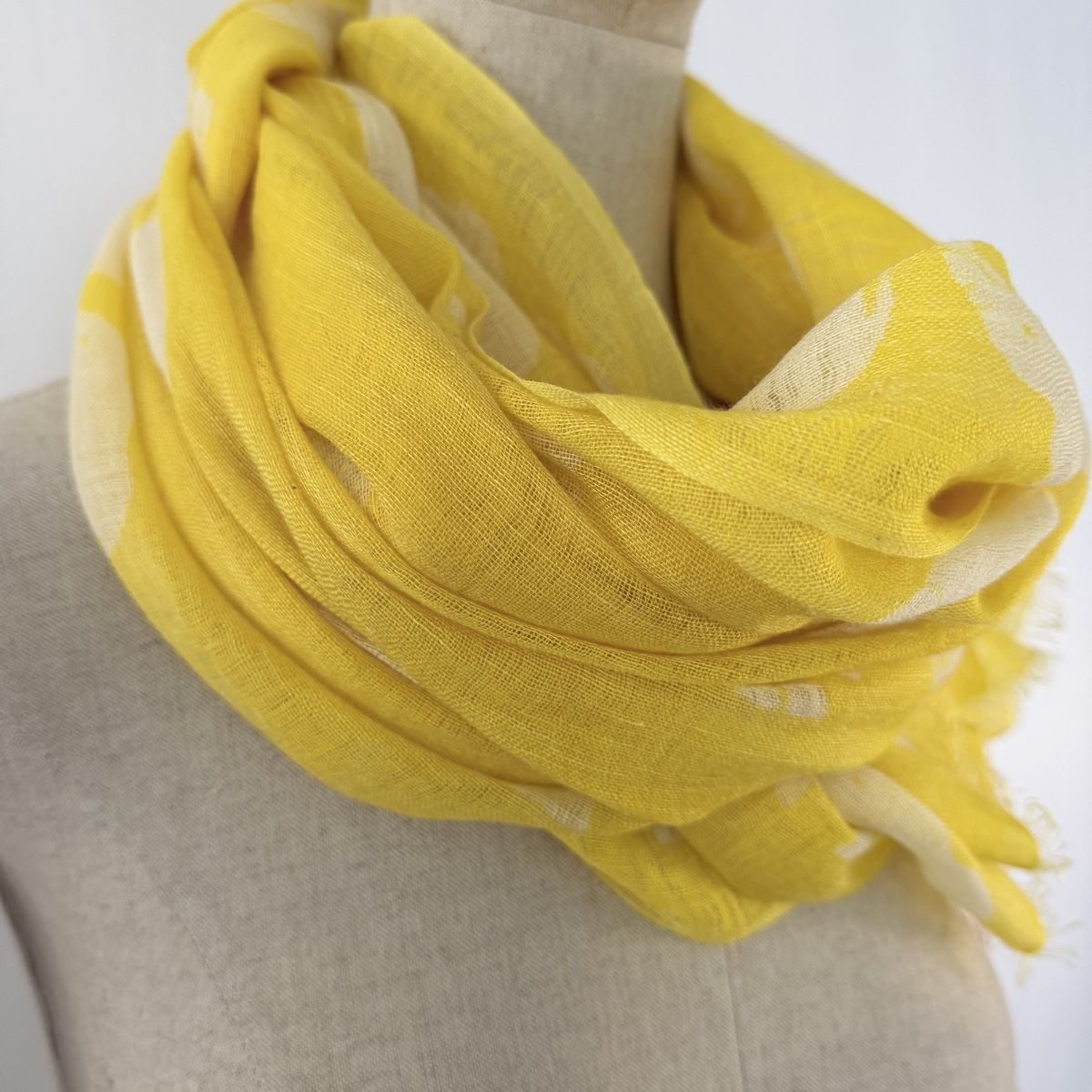 Hemisphere Foulard & Sciarpe: HEMISPHERE Wool & Linen New Scarf – Nuovo (secondo la descrizione) da Emmen venduto da Colette-Juliette 3