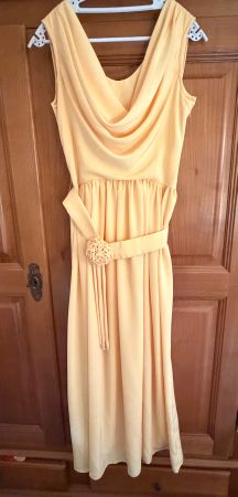 Sommerliches Vintage Kleid in zartem Gelb, Grösse M