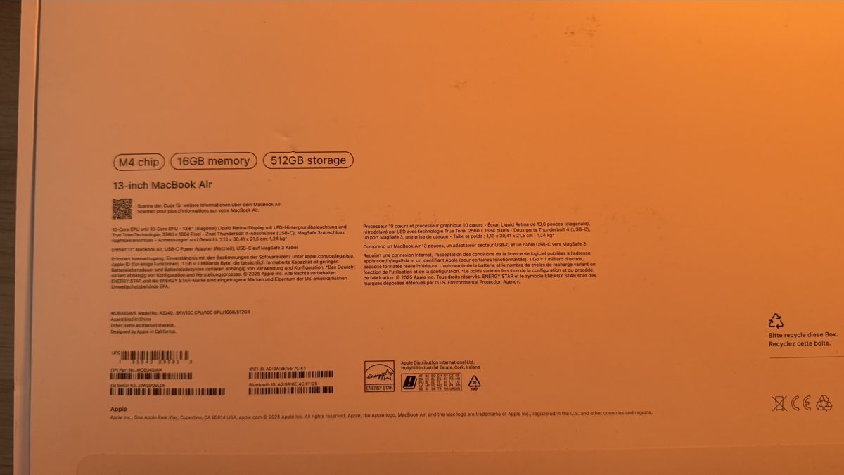 Apple Notebooks: Mac book air 13" M4 2025 – Neu (gemäss Beschreibung) aus Muolen von lvo_tl8q 6