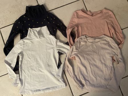 4 süsse Langarmshirts/Rollkragen H&M Gr.122/128