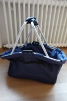 stabiler Korb Einkaufstasche blau faltbar Einkaufskorb
