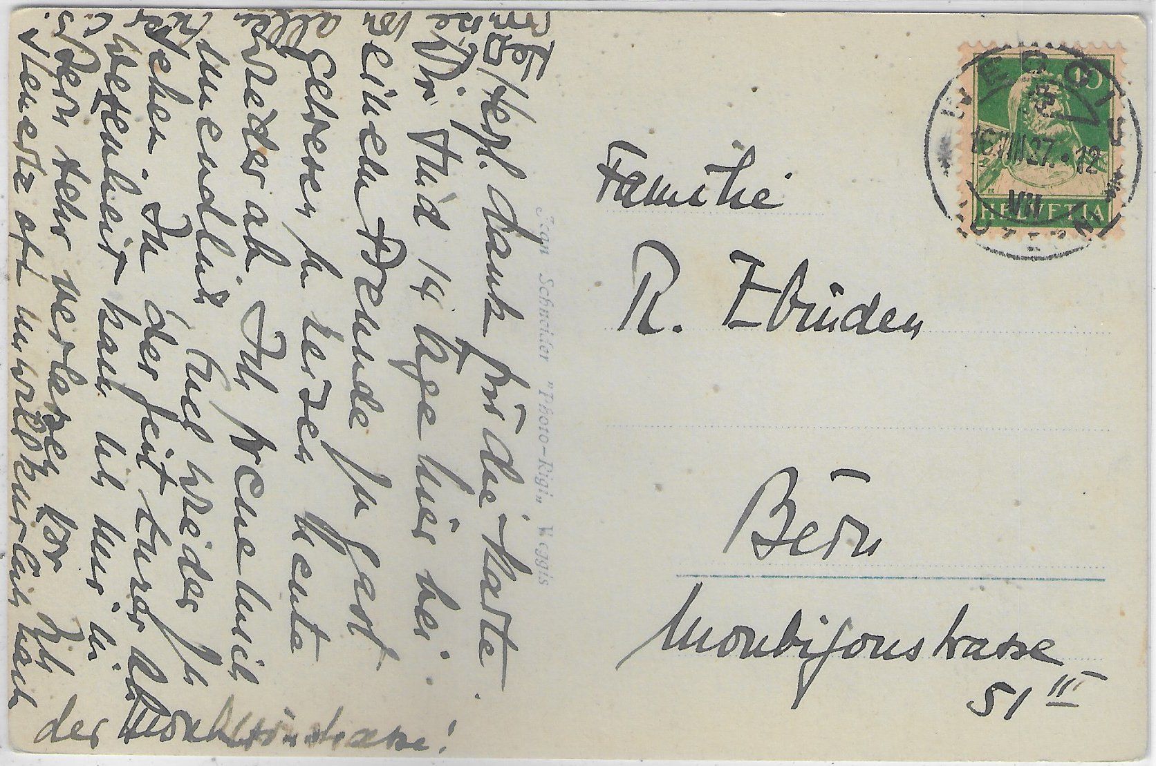 Cartoline postali: Weggis - Generalansicht während der Baumblüte – Usato da Ettingen venduto da Kartenplanet 1