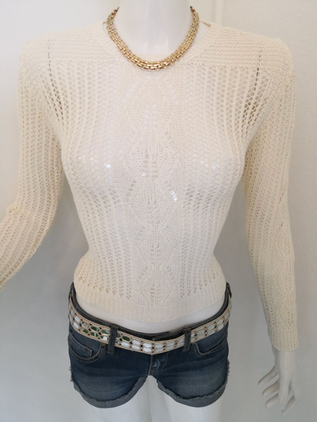 Mango Maglioni & Felpe: 🤩MANGO STRICK-HÄKEL-PULLOVER ECRU NEU & D&G P. – Nuovo (secondo la descrizione) da Olten venduto da Naja-Twins-Twins 2