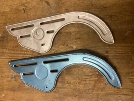 2 Fahrrad Kettenschutz Metall silber gebraucht
