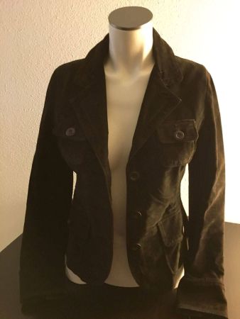 Braune Wildlederjacke Grösse 34