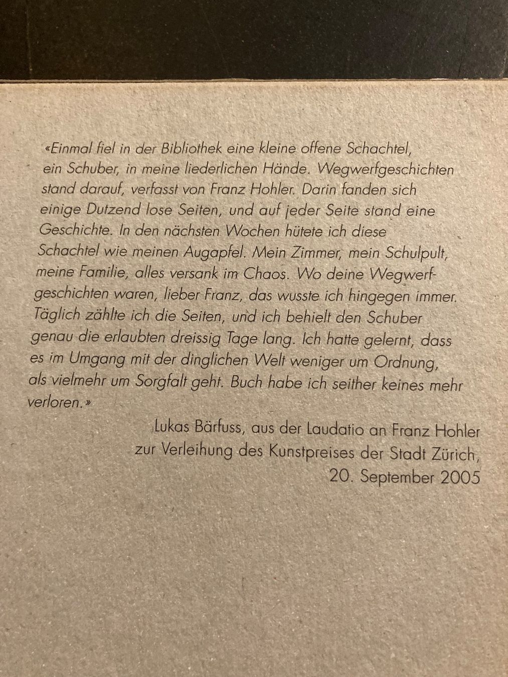Libri: Franz Hohler: 4 Romane – Usato da Winterthur venduto da mailer57 5