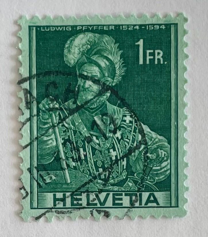 Tutti i francobolli: Briefmarke - Ludwig Pfyffer 1 Fr. – Usato da Zürich venduto da T_H_O_M_A_S
