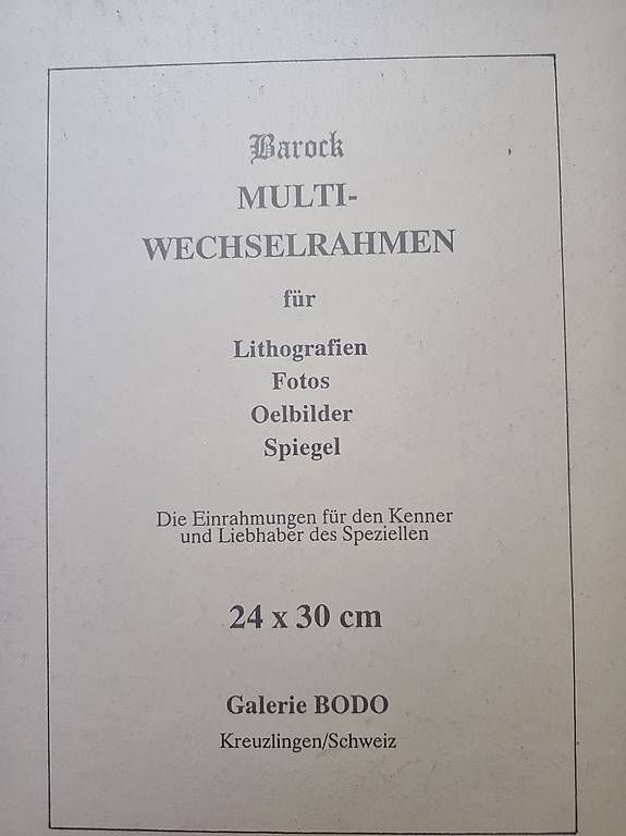 Bilderrahmen: Barock-Wechselrahmen – Neu und originalverpackt aus Uzwil von sousse73 1