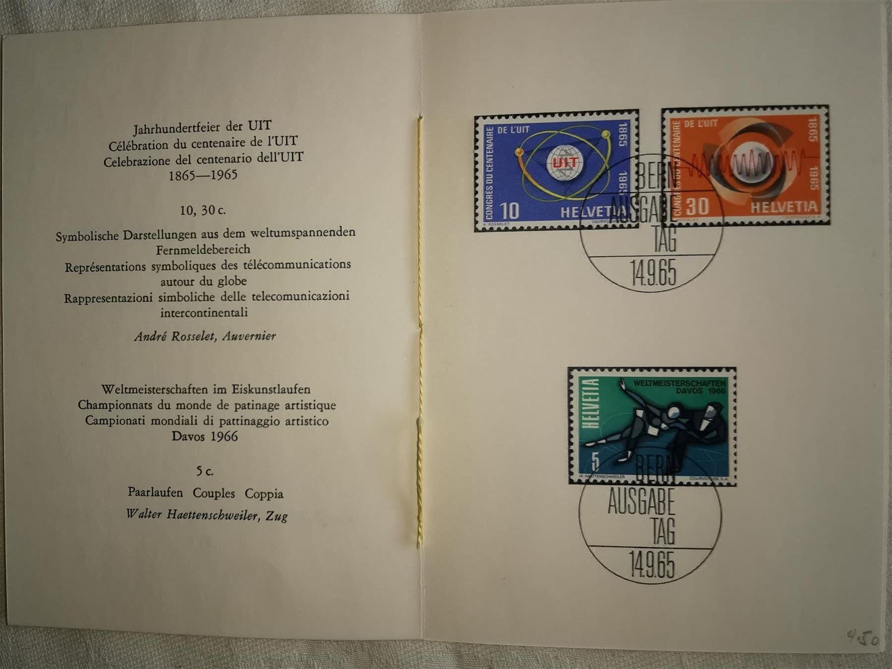 Tutti i francobolli: Sondermarken 1966 – Usato da Olten venduto da smiples