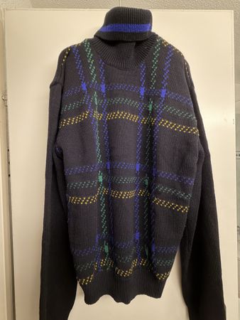 Vintage Versace Pullover Wolle Gr. 50 M schwarz neuwertig