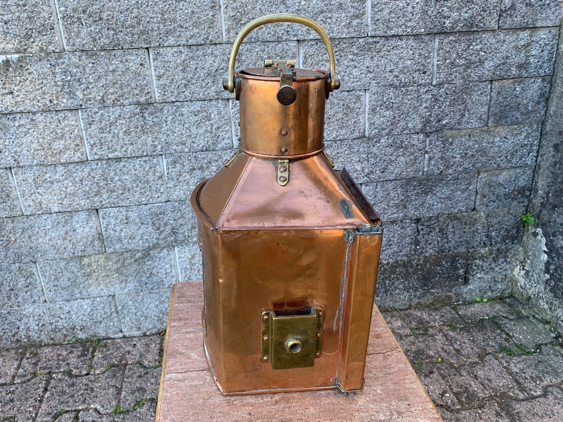 Lampen: seltene alte Alderson & Gyde Birmingham Schiffslampe – Gebraucht aus Feldbach von Olive1 1