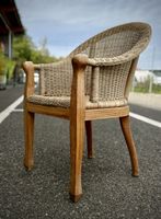 Armlehnstuhl Holz, Rattan