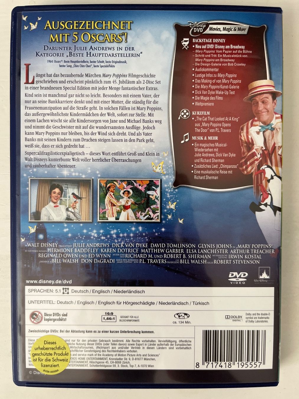Tutti i DVDs: Disney: Mary Poppins, DVD - Special Collection – Nuovo (secondo la descrizione) da Sierre venduto da black.box 1