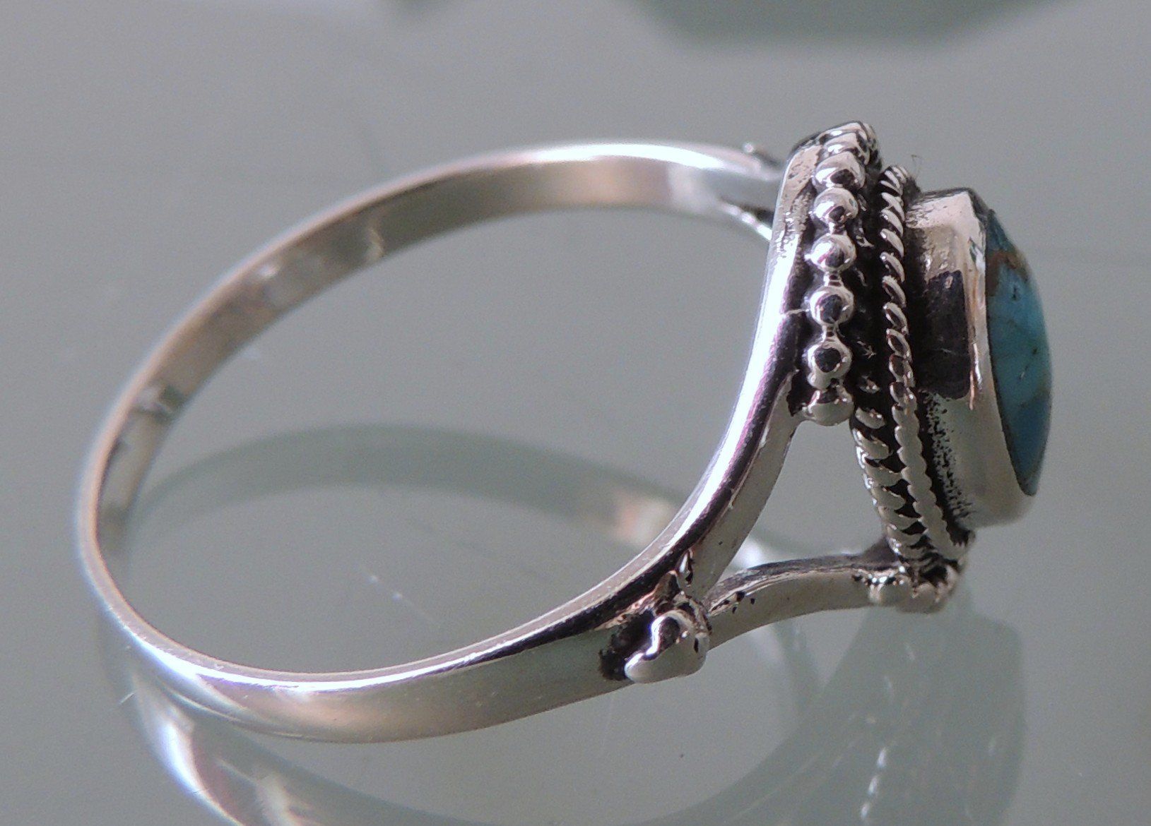 Anelli: Silber 925 Türkis Fingerring Gr. 59 – Nuovo e nell'imballaggio originale da Waldenburg venduto da schaller707 3