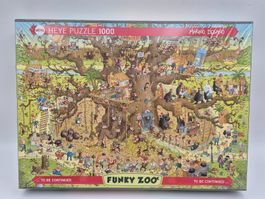 Funky Zoo Puzzle 1000 Teile, Affen Habitat, Neu, HEYE