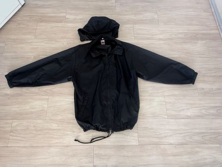 Regenjacke in Schwarz Herren Grösse L mit Kapuze