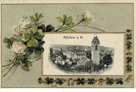 AFFOLTERN am Albis ZH sehr schöne Rahmenkarte geprägt 1909!