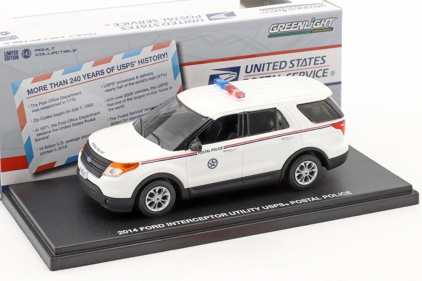 Ford Modellini d'auto: Ford Explorer V / Interceptor 2010-2015 Utility USPS Postal – Nuovo e nell'imballaggio originale da Gerlafingen venduto da espero88
