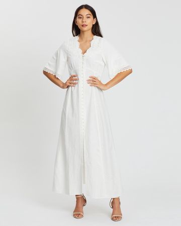 Mango Maxikleid - Baumwolle - Viskose