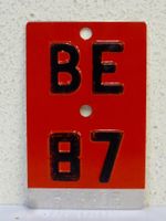 BE 87 VELONUMMER - FAHRRADSCHILD