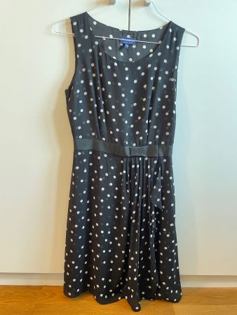 Kleid mit Polkadots Schwarz/weiss Gr. 38