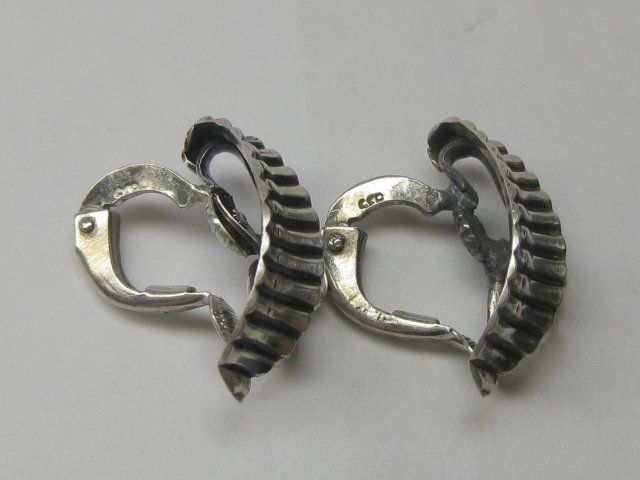 Orecchini pendenti & Orecchini a lobo: Antik Ohrringe Ohrclips Silber 835 Blatt – Usato da Ermatingen venduto da Decovin 5