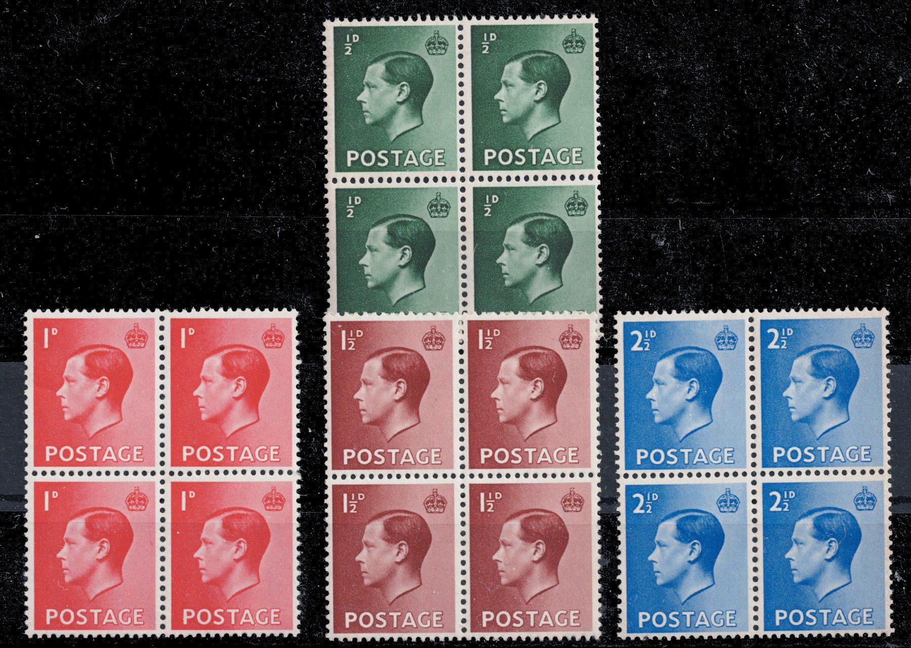 Tutti i francobolli: GB 1936, King Edward Serie ** 4er Block – Nuovo (secondo la descrizione) da Kriens venduto da goofy46