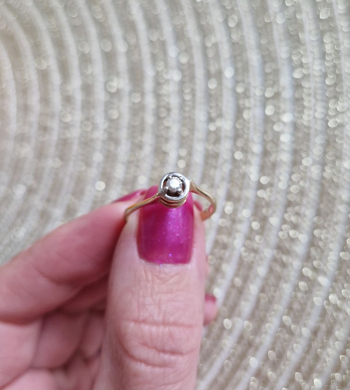 Bagues: Golden Ring mit Diamant – D'occasion à Zug par opo_cy5d 3